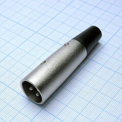 CANNON 48 3M, аудио разъём xlr - вилка кабельная, 3 контакта, цвет - серебристый