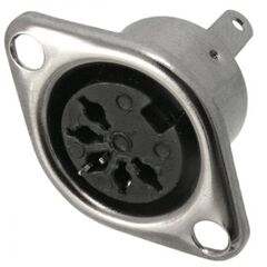 7-0253 5P, разъем din 7, розетка на корпус 5pin, 1а
