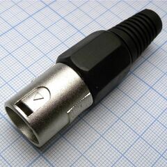 CANNON 78B 3M, аудио разъём xlr - вилка кабельная, 3 контакта, цвет - чёрный
