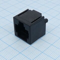 5556416-1, модульный разъем, cat3, rj45 jack, 1 x 1 port, 8p8c, cat3, монтаж в сквозное отверстие
