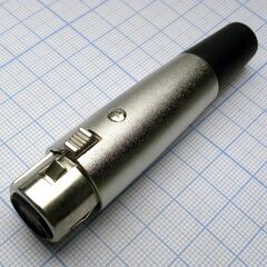 CANNON 55 5F, аудио разъём xlr - розетка кабельная, 5 контактов, цвет - серебристый