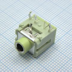 TRS 3.5 (mini jack) PJ зел., стерео аудио гнездо 3.5 мм