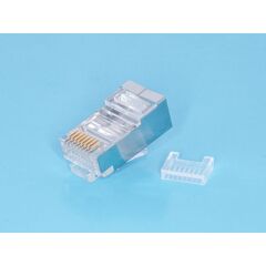 TPS5-8P8C-S, вилка rj-45 кат.5 для одножильного кабеля cо вставкой, экранированная