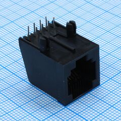 L-KLS12-145-8P8C-W/O-1-01, разъем модульный серия jack 57 розетка (rj45) 8p8c угловой на плату