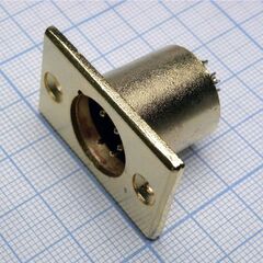 CANNON 21 5M, аудио разъём xlr - вилка приборная, 5 контактов, цвет - золотистый