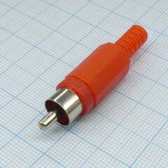 RP-405-R-EN, rca штекер кабельный, разъем типа "тюльпан"