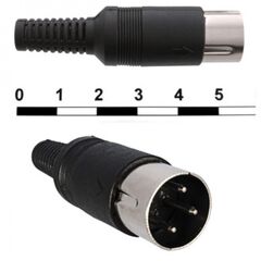 7-0251 3P, разъем din 7, вилка на кабель 3pin, 1а