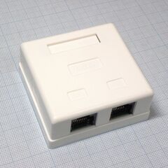тел TJ8P8C*2 SURF 62x60x26 бел. 5 кат., tj8p8c розетка на панель на два гнезда