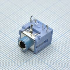 TRS 3.5 (mini jack) PJ син., стерео аудио гнездо 3.5 мм