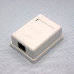 тел TJ8P8C SURFACE 49x65x26 бел. 5 кат., tj8p8c розетка на панель