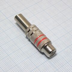 RCA мет гнездо с хв., разъем типа тюльпан
