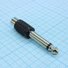 SZC-0142 / 6.35 MONO-RCA JACK, переходник аудио szc-0142 / 6.35 моно rca jack