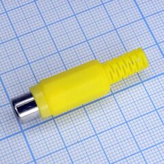 RCA 4005 Y(4006), rca гнездо кабельное, разъем типа "тюльпан"