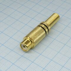 RP-410G-B-DW, rca гнездо кабельное, разъем типа "тюльпан" (металл)