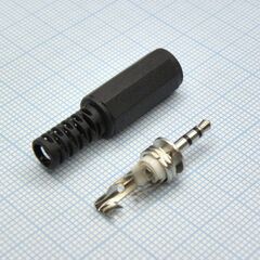 TRS 2.5 (micro plug) штекер, стерео аудио штекер 2.5 мм пластиковый кожух