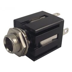 KLBP 3, conn 6.35mm stereo jack f 3 pos solder lug st panel mount 3 terminal 1 port bulk
