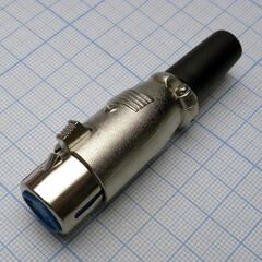 CANNON 67 5F, аудио разъём xlr - розетка кабельная, 5 контактов, цвет - серебристый