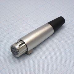 CANNON 55 7F, аудио разъём xlr - розетка кабельная, 7 контактов, цвет - серебристый