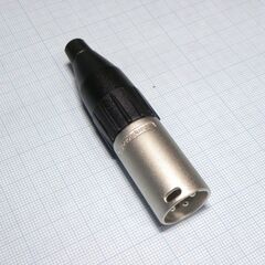 XLR 3M, на кабель, черный d=3-6.5мм, ac3mm, штекер cannon на кабель, черный пластиковый кожух для кабеля от3 до 6.5мм