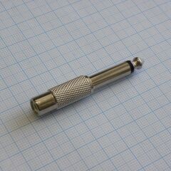 AD TS штекер 6,3 - RCA гнездо металл, моно штекер 6.3 - гнездо rca металлический корпус