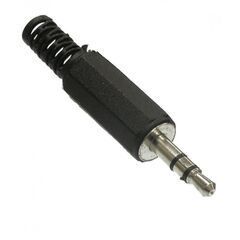 SZC-0012 / STEREO 3.5 MM, разъём аудио штекер стерео 3.5 мм, на кабель, черный