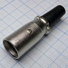 CANNON 66 5M, аудио разъём xlr - вилка кабельная, 5 контактов, цвет - серебристый