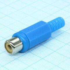 RP-406-BL-EN, rca гнездо кабельное, разъем типа "тюльпан" (синий)