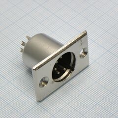 CANNON 23 5M, аудио разъём xlr - вилка приборная, 5 контактов, цвет - серебристый