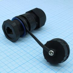 RJ45M20Z1-6AG, разъём герметичный szc rj45m20z1-6ag, 10base-t,100 base-t, 1000 base-t