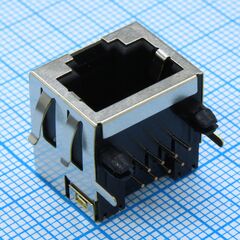 L-KLS12-140-8P8C-E-5-01, розетка 8p8c (rj45) угловая монтаж в отверстие