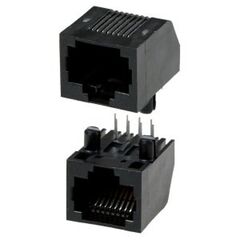 5555164-1, модульный разъем, cat3, rj45, гнездо, 8 контакт(-ов), 8 вывод(-ов), 1 порт(-ов)