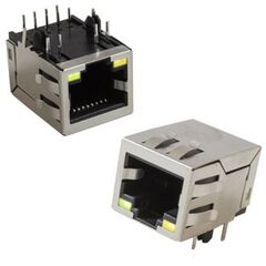 TJ8-1-8P8 LED, разъем rj-45 - 8p/8c