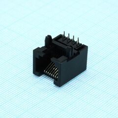 KLS12-138-8P8C-1-01, розетка на плату rj45 h=11.5mm открытая без ушей и без перегородки