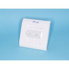 EFAU-2-44, розетка rj-45 8p8c для внутренней проводки, кат.5е, универсальная, двойная, pcnet