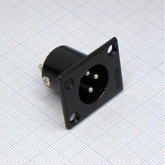 CANNON 31 3M, аудио разъём xlr - вилка приборная, 3 контакта, цвет - чёрный
