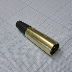 CANNON 46 3M, аудио разъём xlr - вилка кабельная, 3 контакта, цвет - золотистый