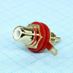 RS-115G/R-EN-DH, rca гнездо блочное, разъем типа "тюльпан" (зол.)