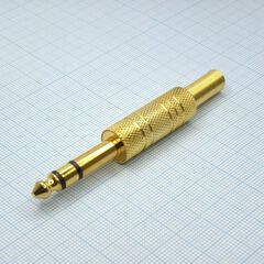 TRS 6.3 (plug) 2405 металл, стерео аудио штекер 6.3 мм