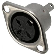 7-0253 3P, разъем din 7, розетка на корпус 3pin, 1а