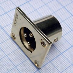 CANNON 27 3M, аудио разъём xlr - вилка приборная, 3 контакта, цвет - золотистый