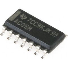 CD74AC05M, инвертер 6-ти канальный с открытым стоком