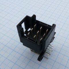 9-966140-4, прямоугольный разъем питания, 9 контакт(-ов), серия junior power timer, монтаж на печатную плату