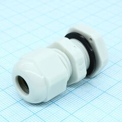 PG-9-LG, кабельный ввод 4-8mm (серый, удлиненная резьба)