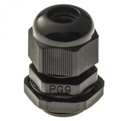 PG 9 (IP 54) черный, кабельный ввод pg 9 (ip 54) черный, полиамид