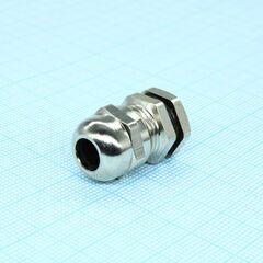 M12-M, кабельный ввод, (никелированная латунь) 3~6.5мм