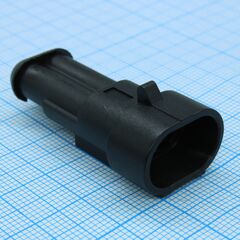 L-KLS13-CA043-1.5-02-MH-B, корпус разъема 2 контакта шаг 6мм вилка
