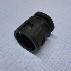 Кабельный ввод BG-32 черный, кабель ввод, крепление на панель