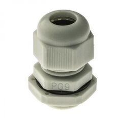 PG 9 (IP 54) серый, кабельный ввод pg 9 (ip 54) серый, полиамид