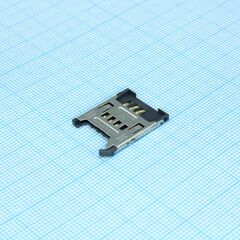 115G-AAAA-R, сокет mini sim карты металлический кожух 6 выводов катушка