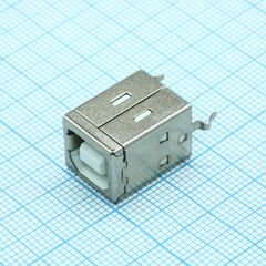 USBB-1FV (USBB-FS), разъем usb тип b розетка, вертикальный монтаж в отверстие